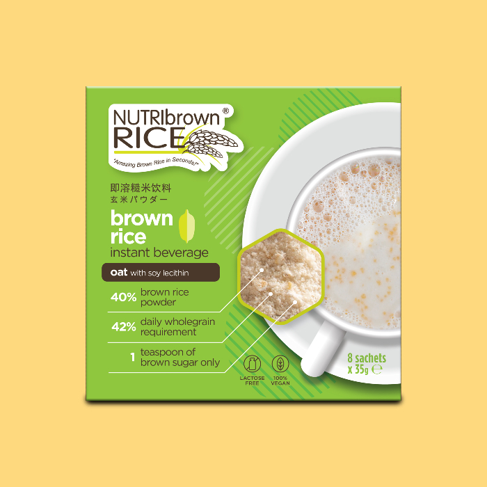 NutriBrownRice®️ Oat with Soy Lecithin Zero Cholesterol