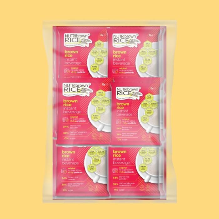 NutriBrownRice®️ No Sugar Added with Prebiotic 30 sachets ecobag