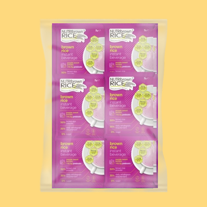 NutriBrownRice®️ Purple Sweet Potato with Prebiotic Lower Blood Sugar 30 sachets Ecobag